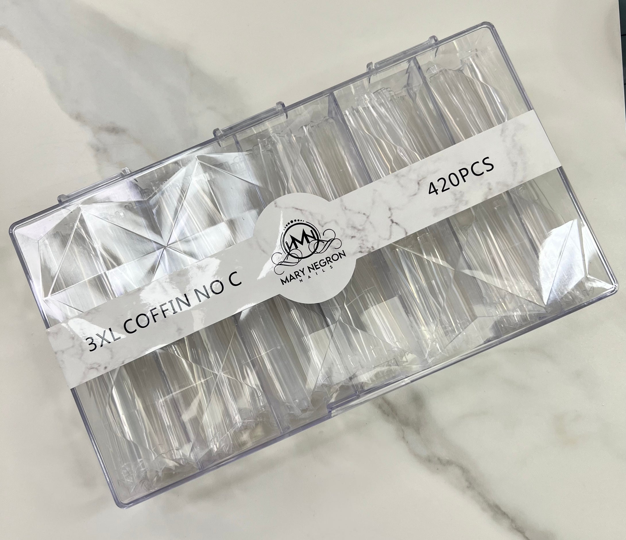 MNN® 3XL COFFIN  No C-Curve Tips - 420PCs.